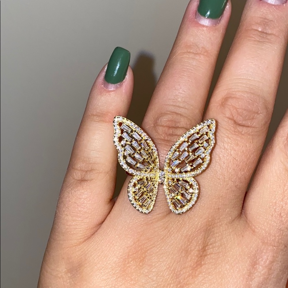 Womens butterfly ring